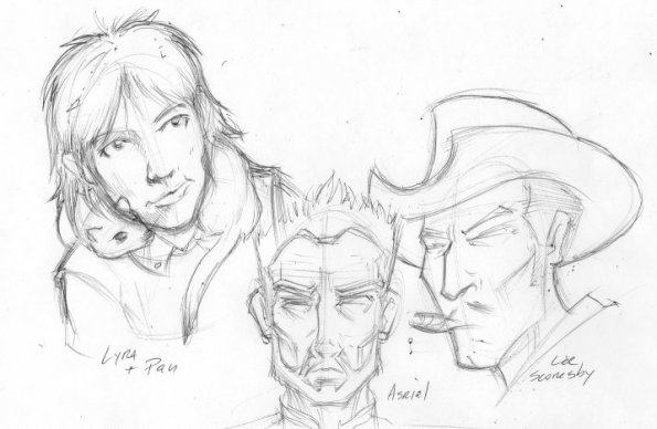 Lyra, Lord Asriel and Lee Scorseby