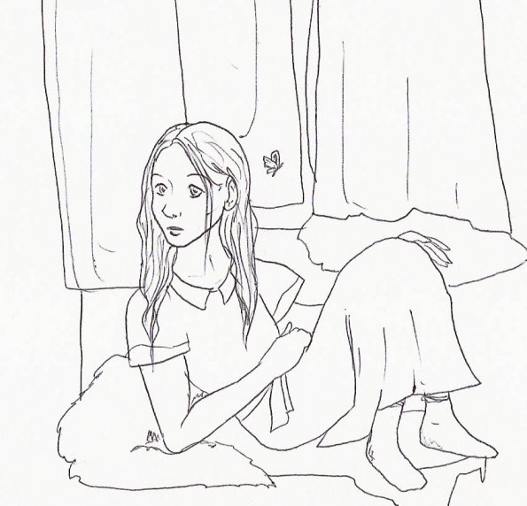 Lyra bored in the wardrobe