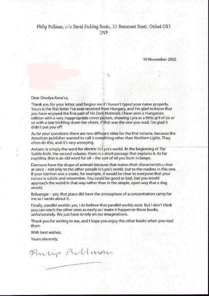 Orson Letter